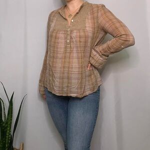 Zara Women’s Plaid Blouse